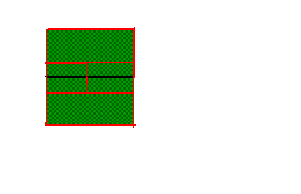 The red is the place you paint white and the bold black os the string wich in tennis is called the net.